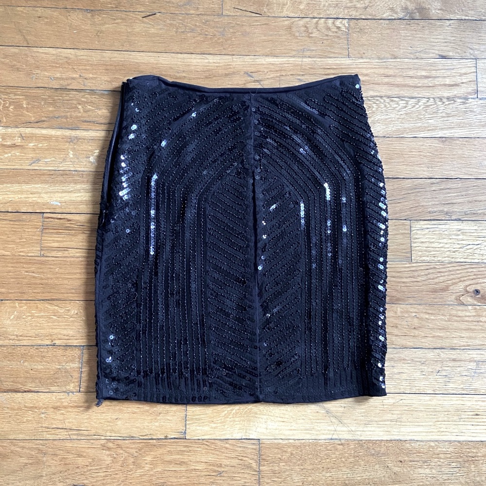 Bebe Sequin Beaded Skirt